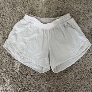 lululemon athletica light grey/ off white Elastic Waist Shorts